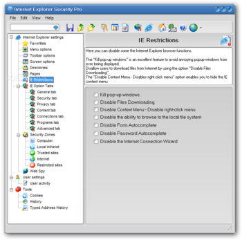 Internet Explorer Security Pro (formerly Internet Security Tweak Pro) screenshot 5