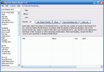 Internet Radio Ripper screenshot
