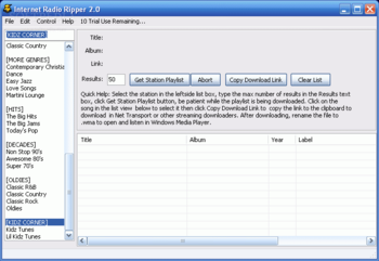 Internet Radio Ripper screenshot 2