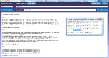InternetContentControl DNS Lookup Query Tool screenshot