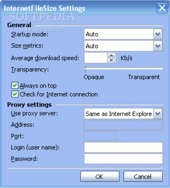 InternetFileSize screenshot
