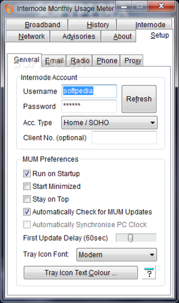 Internode Monthly Usage Meter screenshot