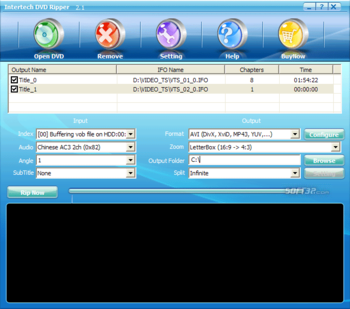Intertech DVD to iPod Converter screenshot 2
