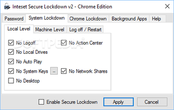 Inteset Secure Lockdown Chrome Edition screenshot 2