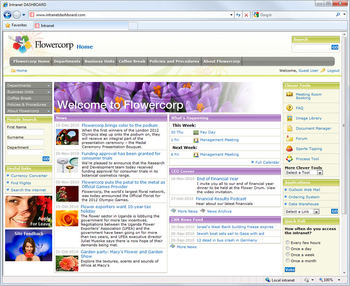 Intranet DASHBOARD screenshot