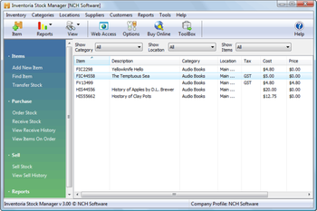 Inventoria Free Stock Control Software screenshot 2