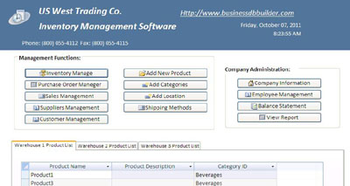 Inventory Management System for Access screenshot