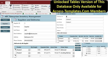 Inventory Management System for Small Business in Access Templates screenshot
