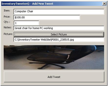 InventoryTweeter screenshot 2