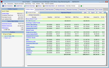 Investment Account Manager screenshot