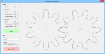 Involute Spur Gears screenshot