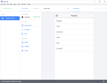 Ionic Lab screenshot