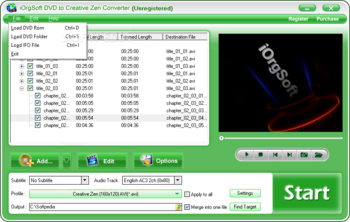 iOrgSoft DVD to Creative Zen Converter screenshot 3