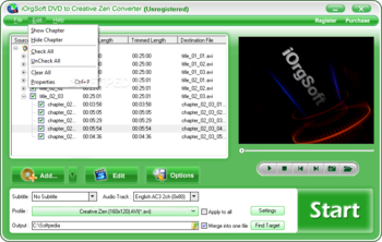 iOrgSoft DVD to Creative Zen Converter screenshot 4