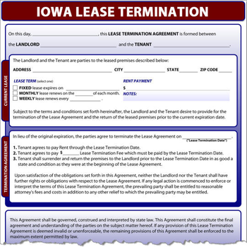 Iowa Lease Termination screenshot