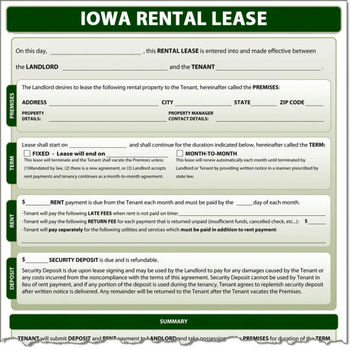 Iowa Rental Lease screenshot