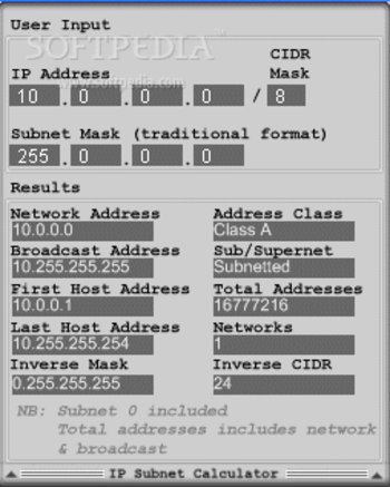 IP Subnet Calculator screenshot