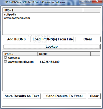 IP To DNS or DNS To IP Batch Converter Software screenshot