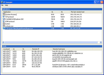 IP Traffic Snooper PCAP screenshot