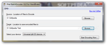 iPad Batch Encoder GUI for HandBrake screenshot