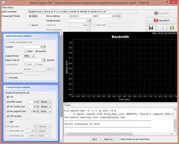 Iperf3-Cygwin-GUI screenshot