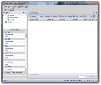 IPGet-Patent Search System screenshot