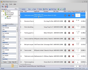 IPGet Patent Search System screenshot