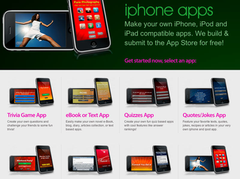 iPhone app maker screenshot