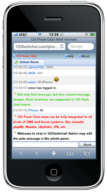 iPhone Chat Server  screenshot