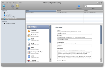 iPhone Configuration Utility screenshot 3