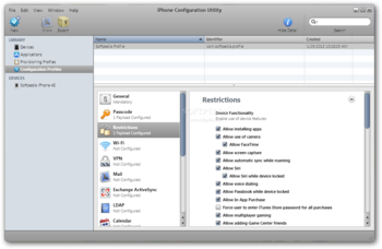 iPhone Configuration Utility screenshot 5