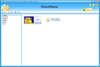 iPixsoft Flash Screensaver Maker screenshot