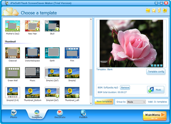 iPixsoft Flash Screensaver Maker screenshot 3