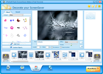 iPixsoft Flash Screensaver Maker screenshot 4