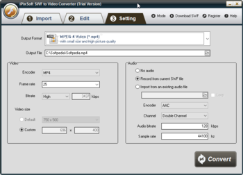 iPixSoft SWF to Video Converter screenshot 3