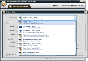 iPixSoft SWF to Video Converter screenshot 6