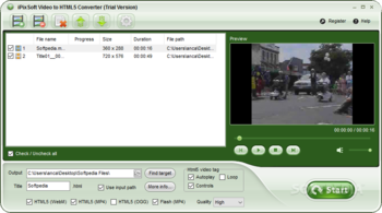 iPixSoft Video to HTML5 Converter screenshot