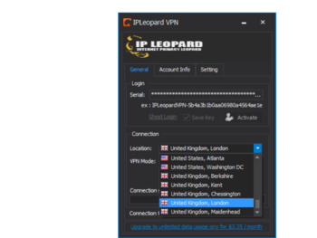 IPLeopard VPN screenshot