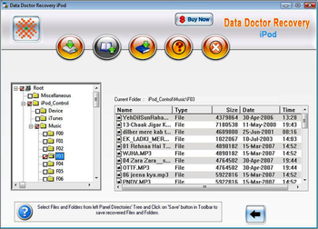 iPod Disk Data Restore screenshot