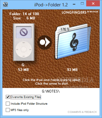 iPod->Folder screenshot