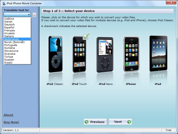 iPod iPhone Movie Converter screenshot