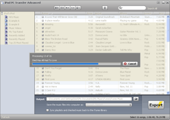 iPod PC Transfer screenshot 2