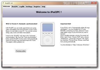 iPod2PC screenshot