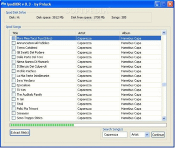 iPodDBR screenshot