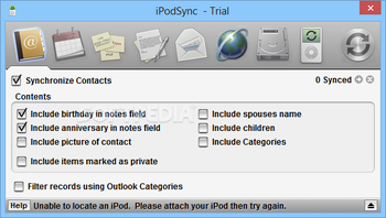 iPodSync screenshot