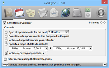 iPodSync screenshot 2