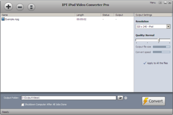 IPT iPod Video Converter screenshot 2