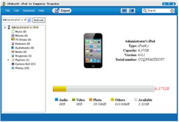 iPubsoft iPod to Computer Transfer screenshot