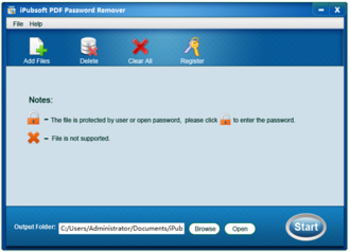 iPubsoft PDF Password Remover screenshot