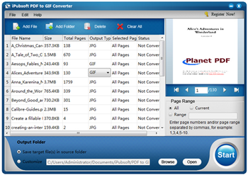 iPubsoft PDF to GIF Converter screenshot
